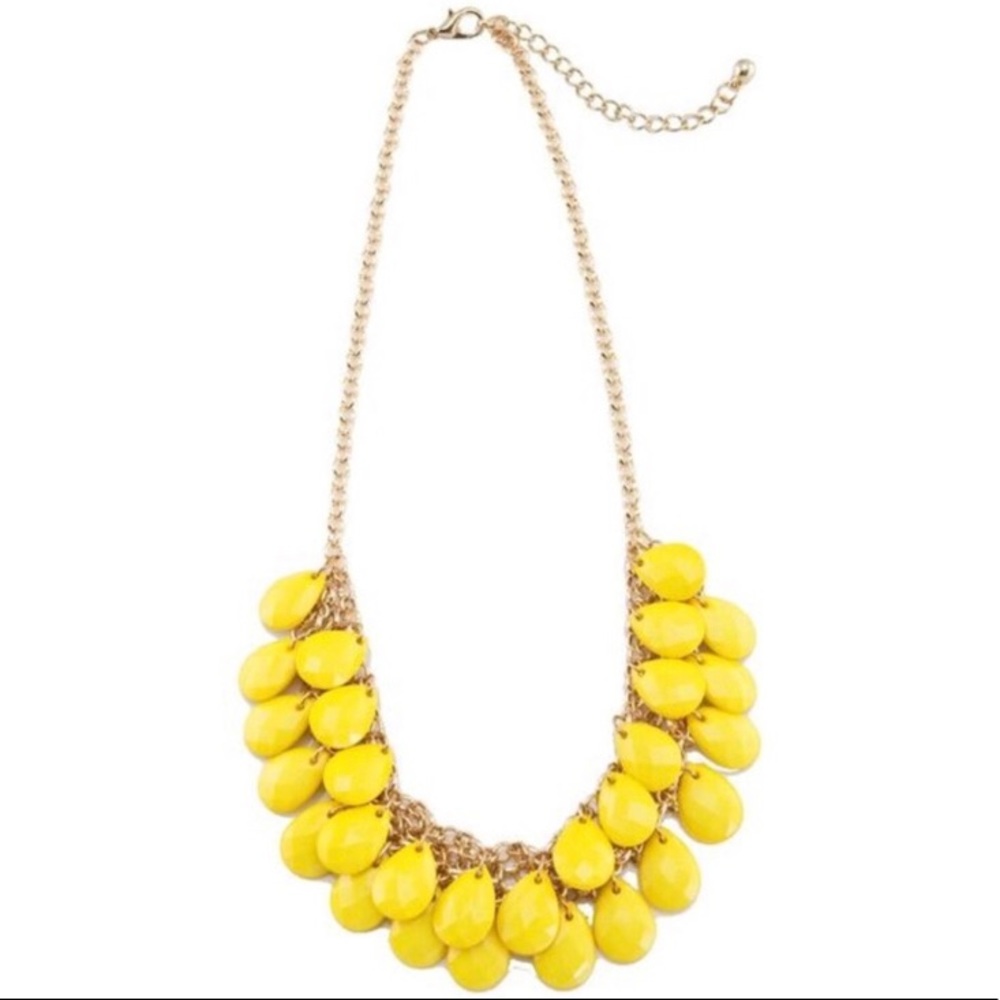 Yellow Teardrops Necklace - Picture 1 of 2